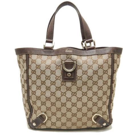 gucci 130739|GUCCI 130739 Tote Bag Abbey GG Canvas Brown 250928.